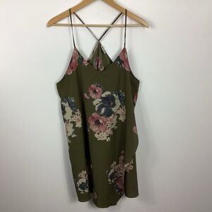 Intimately Free People Printed Chiffon Cascades Slip Dress Sizr Medium